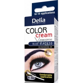 Delia Cosmetics Color Cream farbiace krém na obočie a mihalnice Blue Black 15 ml + 15 ml
