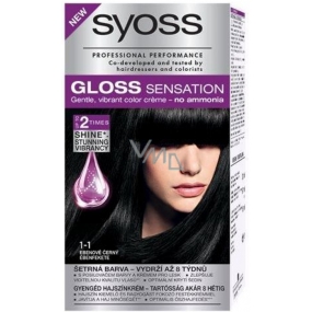 Syoss Gloss Sensation Šetrná farba na vlasy bez amoniaku 1-1 ebenové čierny 115 ml