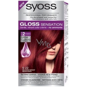 Syoss Gloss Sensation Šetrná farba na vlasy bez amoniaku 5-22 Malinovej červený 115 ml