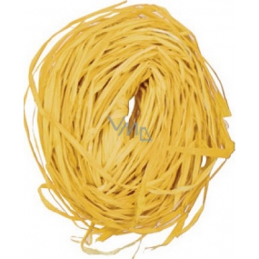 Raffia žltá farbené lýko na dekoráciu 30 g