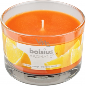 Bolsius Aromatic Juicy Orange - Pomaranč vonná sviečka v skle 90 x 65 mm 247 g doba horenia cca 30 hodín
