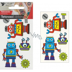 Tetovacie obtlačky farebné detské Roboti 10,5 x 6 cm