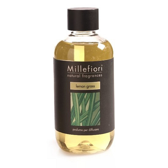 Millefiori Milano Natural Lemon Grass - Citrónová tráva Náplň difuzéra pre vonná steblá 250 ml