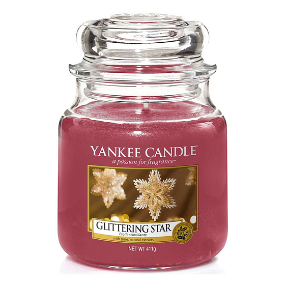 Yankee Candle Glittering Star - Žiarivá hviezda vonná sviečka Classic strednej sklo 411 g
