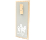 Nekupto Home Decor Drevená doska s kolíčkom sivá 30 x 12 cm