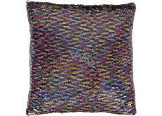 Albi Vankúš s flitrami Dúha 37 x 37 x 10 cm