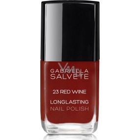 Gabriella Salvete Longlasting Enamel dlhotrvajúci lak na nechty s vysokým leskom 23 Red Wine 11 ml