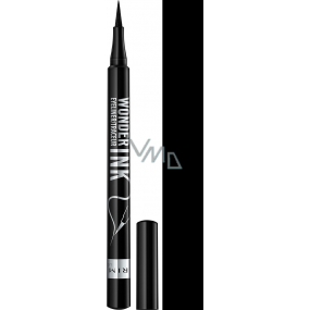 Rimmel London Wonder Ink Eyeliner vodoodolné očné linky 001 Black 1 ml