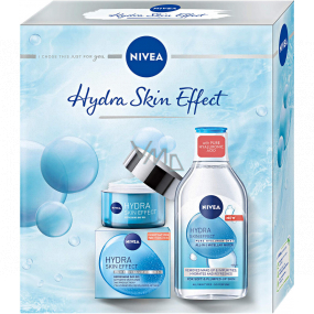 Nivea Hydra Skin Effect denný gélový krém 50 ml + micelárna voda 400 ml, kozmetická sada