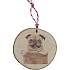 Bohemia Gifts Ručne vyrobená drevená vianočná ozdoba Mops 6 cm