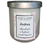 Heart & Home Svieža ľanová sójová sviečka s názvom Andrea 110 g