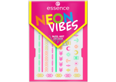 Essence Neon Vibes nálepky na nechty v neónových farbách 1 list