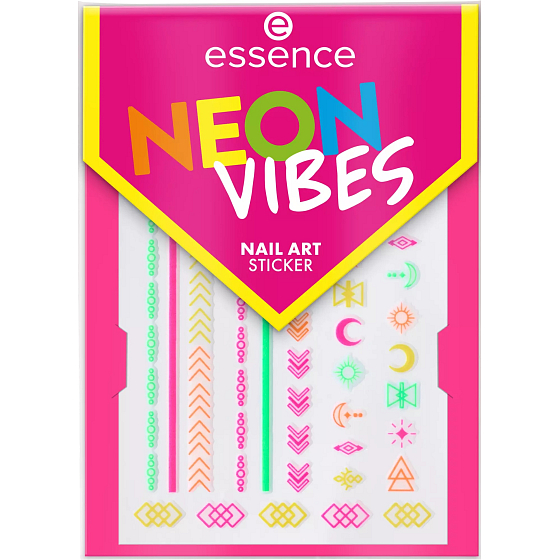 Essence Neon Vibes nálepky na nechty v neónových farbách 1 list