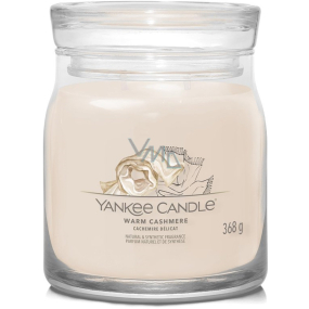 Yankee Candle Warm Cashmere - Vonná sviečka Warm Cashmere Signature medium glass 2 knôty 368 g