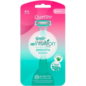 Wilkinson Quattro Intuition Smooth Sensitive holiaci strojček pre ženy 3 kusy