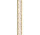 Ditipo Jutová stuha s čipkou - čipka 5 m x 40 mm