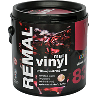 REMAL Vinyl Color mat umývateľná farba na stenu, 830 vínovo červená, 3,2 kg