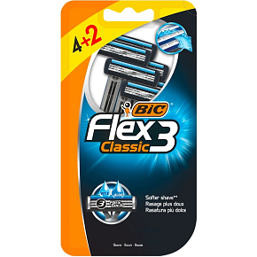 BIC 3 FLEX CLASSIC PÁNSKY JEDNORÁZOVÝ HOLIACI STROJEK (4+2) 2593