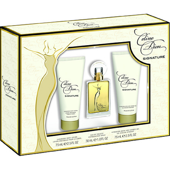 Celine Dion Signature toaletná voda 30 ml + parfumovaný deodorant sklo 75 ml + sprchový gél 75 ml, darčeková sada pre ženy