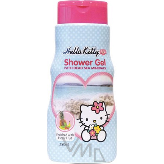 Hello Kitty Exotické ovocie sprchový gél modrý pre deti 250 ml