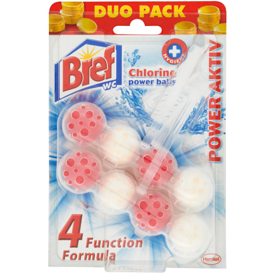Bref Power Aktiv 4 Formula Chlorine WC blok 2x50 g, duopack