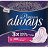 Always Platinum 3 x Triple Protection Ultra Super Plus hygienické vložky s krídelkami 8 kusov