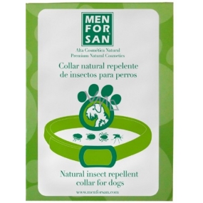 MenForSan Antiparazitný prírodné obojok pre psov, odpudzujúci kliešte a blchy na 90 dní 60cm