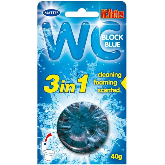 Mr. Mattes 3v1 Blue Wc blok modrý 40 g