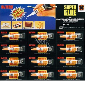 Alteco Super Glue univerzálne sekundové lepidlo 12 x 3 g