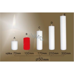 Lima Sviečka hladká červená valec 50 x 100 mm 1 kus