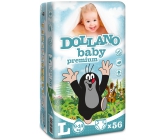 Dollano Baby Krtkova plienky Premium L 9-14 kg plienkové nohavičky 56 kusov