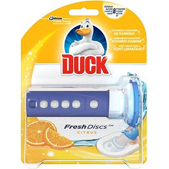 Duck Fresh Discs Active Citrus WC gél pre hygienickú čistotu a sviežosť Vašej toalety 36 ml
