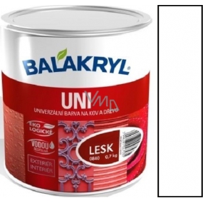 Balakryl Uni Lesk 1000 Biely univerzálny farba na kov a drevo 700 g