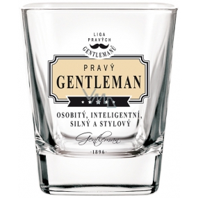 Nekupto Liga Pravých Džentlmenov Whisky pohárik Pravý Gentleman - osobitý, inteligentný, silný a štýlový 200 ml