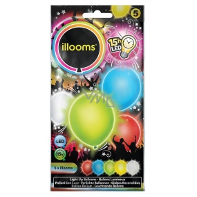 Svietiace LED balóniky farebný mix 4 kusy
