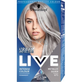 Schwarzkopf Live Urban Metallics farba na vlasy U71 Metallic Silver