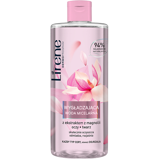 Lirene Magnolie vyhladzovacia odličovacia micelárna voda pre všetky typy pleti 400 ml