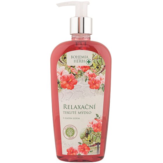 Bohemia Gifts Herbs Hadí jed relaxačné tekuté mydlo dávkovač 300 ml