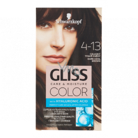 Schwarzkopf Gliss Color farba na vlasy 4-13 Chladný tmavohnedý 2 x 60 ml