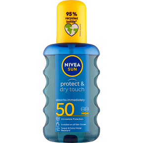 Nivea Sun Protect & Dry Touch OF50 neviditeľný opaľovací sprej 200 ml