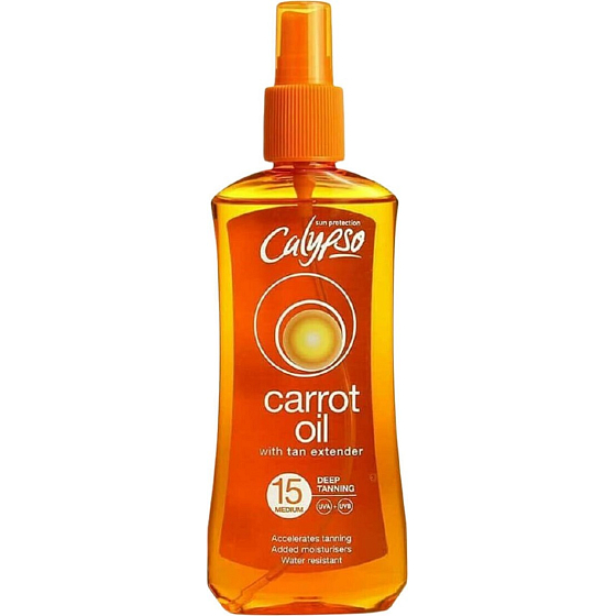 Calypso mrkvový olej SPF15 mrkvový olej na opaľovanie 200 ml