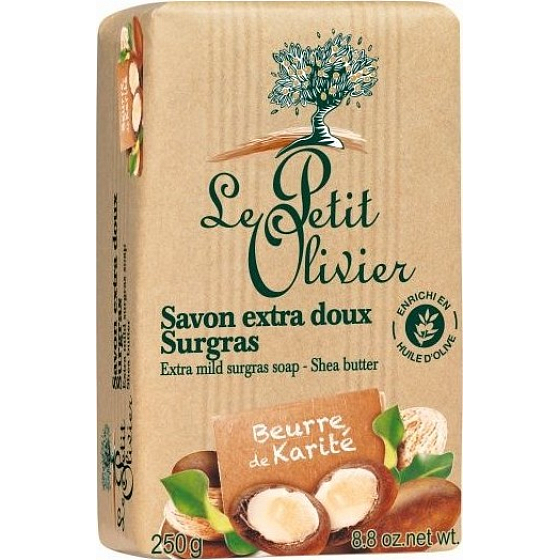 Le Petit Olivier Extra jemné toaletné mydlo s bambuckým maslom a prírodnými výťažkami 250 g