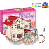 CubicFun 3D svietiace puzzle Holiday Bungalow Domček pre bábiky 114 dielikov pre deti 29 x 26 x 23 cm