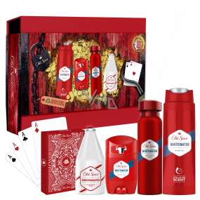 Old Spice Whitewater antiperspiračný dezodorant 50 ml + dezodorant v spreji 150 ml + sprchový gél 250 ml + voda po holení 100 ml + hracie karty, kozmetická sada pre mužov