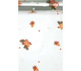 Ditipo Vianočný darček celofán 70 x 250 cm Perník, oranžová, šišky