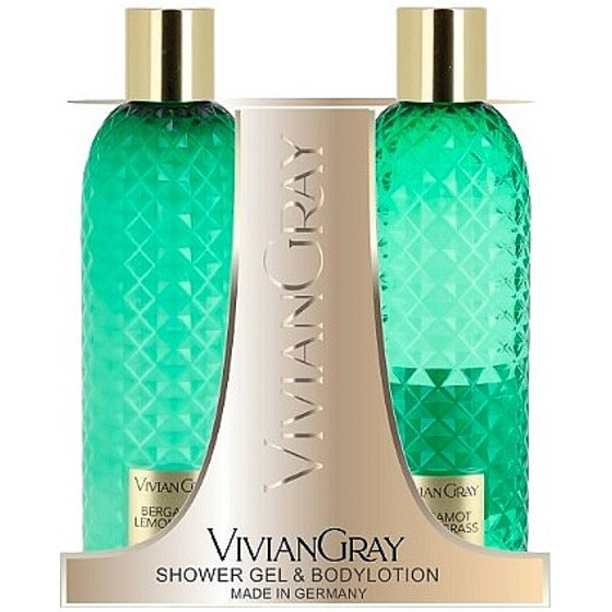 Vivian Gray Bergamot & Lemongrass luxusné telové mlieko 300 ml + luxusný sprchový gél 300 ml, kozmetická sada