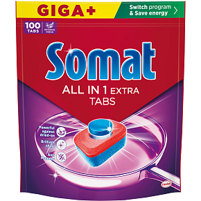 Somat tabletky do umývačky All in 1 Extra, 100 ks