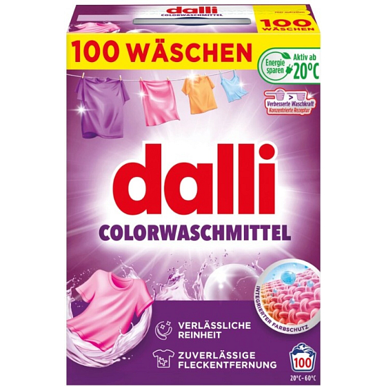 Dalli Colorwaschmittel prací prášek na farebné prádlo, 100 praní, 5 kg