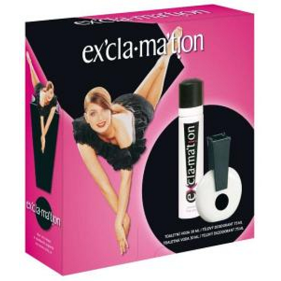 Exclamation Excla.mation Originál toaletná voda 30 ml + deodorant sprej 75 ml, darčeková sada