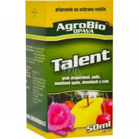 AgroBio Talent prípravok proti plesniam, múčnatke, chrastavitosti, škvrnitosti a hrdzi na ochranu rastlín 50 ml